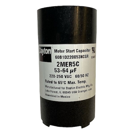 Dayton Motor Start Capacitor, Round 2MER5