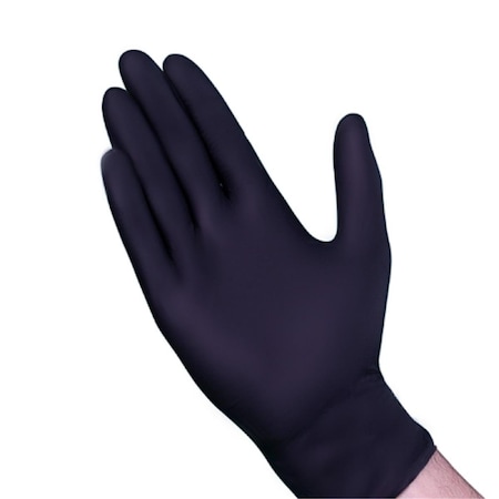 Vanguard International Sourcin Disposable Gloves, 7 mil Palm, Nitrile, Powder-Free, XL, Black A19A34