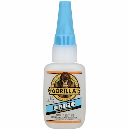 Gorilla Glue Gorilla Super Glue, Clear, 15g 7805001