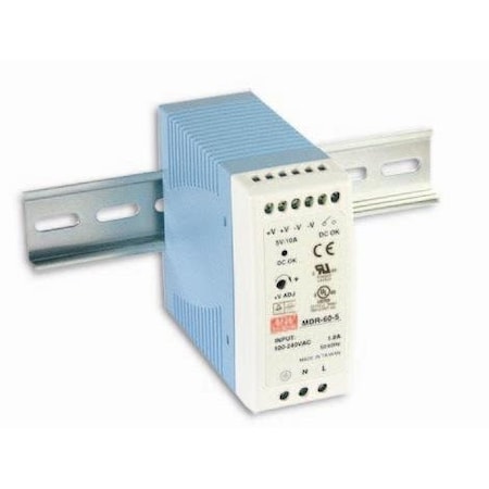 Meanwell Mean Well - Industrial AC/DC Din Rail Power Supply Single Output 12V 5A 60W MDR-60-12