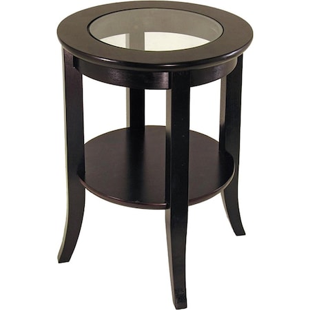 Winsome End Table, 22-3/4 in H, Glass 92218