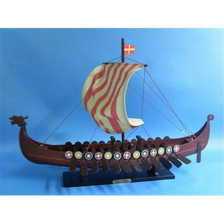 Handcrafted Model Ships Viking Drakkar 24 in. Decorative Sail Boat Viking 24