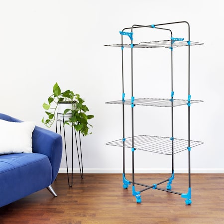 Daytek 3 Tier Extendable Steel Tower Clothes Drying Rack, 98 Feet Drying Space A02843116