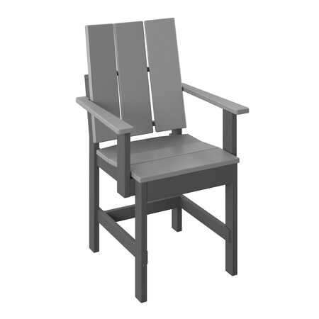 Polybird MODERN DINING CHAIR.        LIGHT GRAY AND CHARCOAL POLYBIRD P9-R