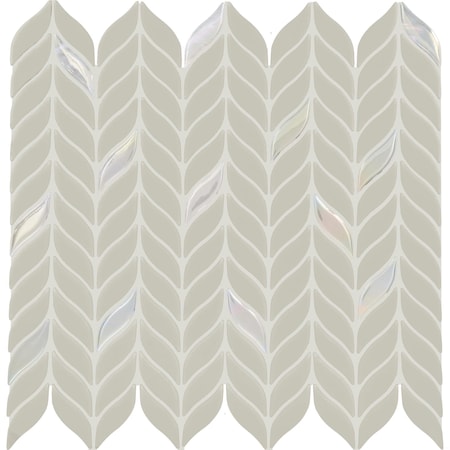 Daltile Starcastle 2'' Leaf Glass Wall and Floor Mosaic, 15PK SC76LEAFMSMT