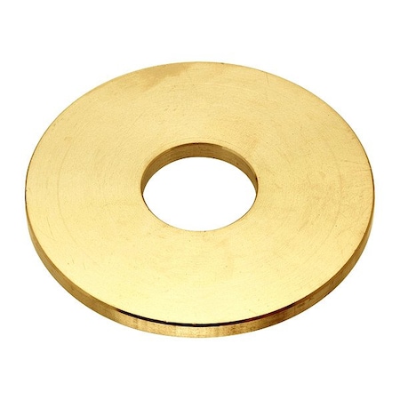 Zoro Select Flat Washer, For Screw Size 3/4 in , Brass Plain Finish, 2 PK WASB34WBR
