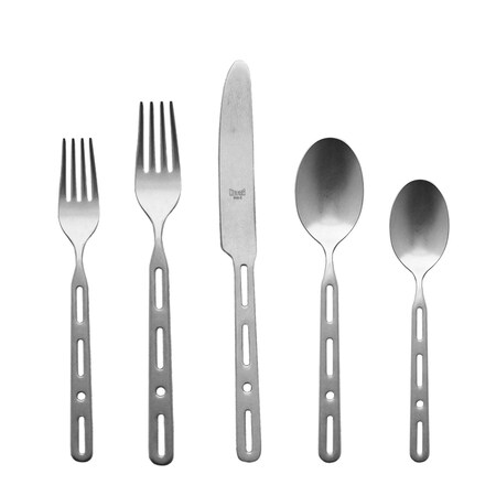 Mepra Officina Flatware Set - 5 Pcs. - Pewter 100522005P