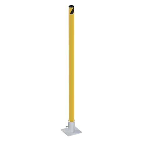 Vestil Steel Removable Pipe Safety Bollard 42 In x 1-3/4 In Yellow BOL-R-42-2