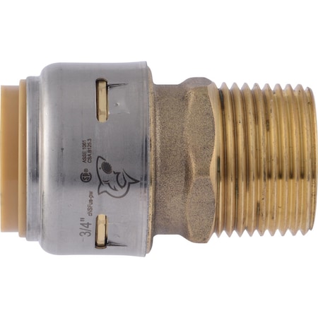 Sharkbite SharkBite Push to Connect 3/4 in. PF X 3/4 in. D MPT Brass Connector UR134A