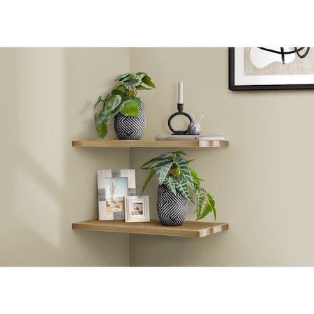 Monarch Specialties Artificial Plant, 8'' Tall, Alocasia, Indoor, Fake, Decorative, Green Leaves, Blk Cement Pots, 2PK I 9559