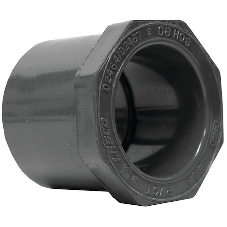 Genova LASCO 837248BC Reducing Bushing, 2 x 34 in, Spigot x Slip, PVC, SCH 80 Schedule 837248-BC