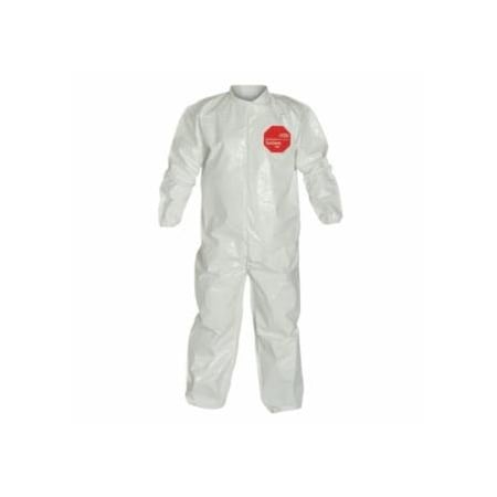 Dupont Tychem 4000 Coverall, Bound Seams, Collar, Elastic Wrist and Ankles, Zipper Front, Storm Flap, 12PK 251-SL125B-3X