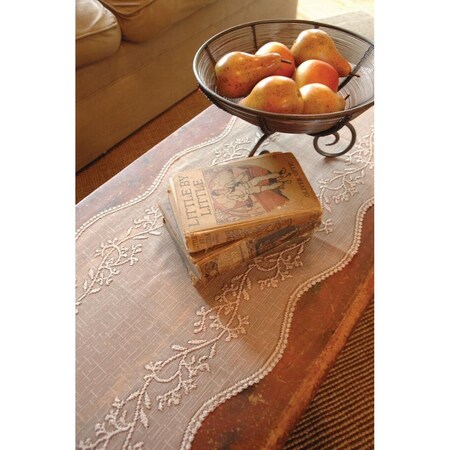 Heritage Lace Heritage Lace  14 x 72 in. Sheer Divine Table Runner, Ecru SD-1472E