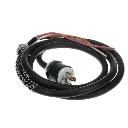 Franke Power Supply Cord with Plug, 277-480V, 30A, 10 AWG, 4 Pole 372035-1