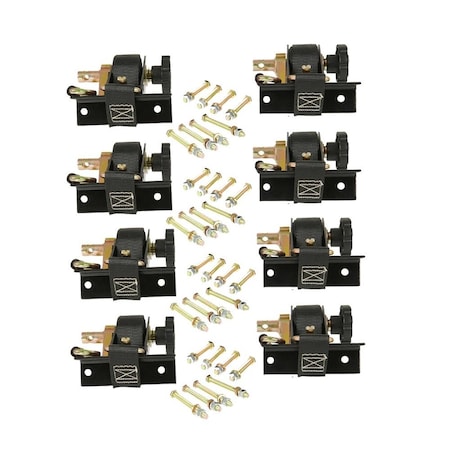 Mytee Products 1-1/2in x 7ft Ladder Rack Ratchet Tie-Down Straps pair Square Tube Mount, 4PK RS-LR-Squarex4