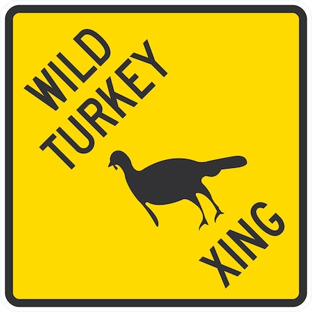 Lyle Wild Turkey Xing (W/Graphic), 24x24, Engineer Grade, Yellow G-12814-EG_24x24