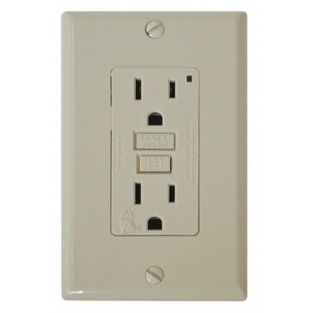 Diamond Grp VGF15V Gfi Receptacle With Light - Ivory D6K-VGF15V