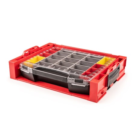 Tekton Lidded Drawer i-BOXX with 11-Piece Organizer Bin Set in Stacking Drawer Rack OLB94021