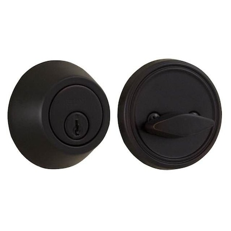 Weslock Single Cylinder Deadbolt with Adjustable Latch and Deadbolt Strike Oil Rubbed Bronze Finish 00271-1-1FR22