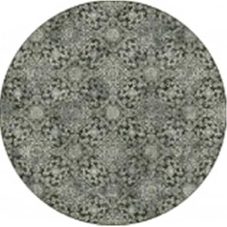 Blueprints Ancient Garden Round Rugs, Steel Blue - 7.10 in. BL274904