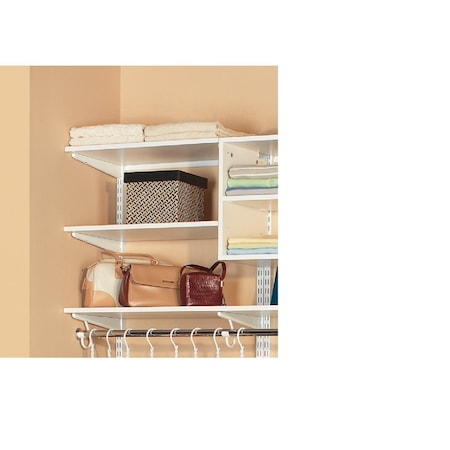 Organized Living FreedomRail 3 Ft. W. x 14'' D Melamine Closet Shelf White 7313143611