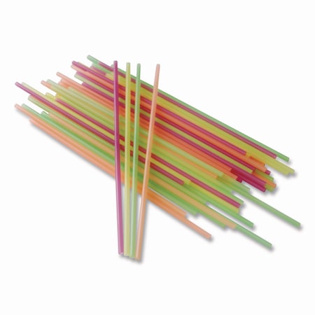 Berkley Square Neon Sip Sticks, 5.5in Polypropylene, Assorted, 1000PK AFK87437