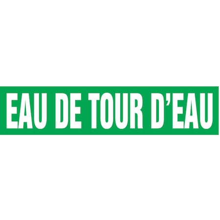 Accuform FRENCH PIPE MARKER EAU DE TOUR CRPK705SSH