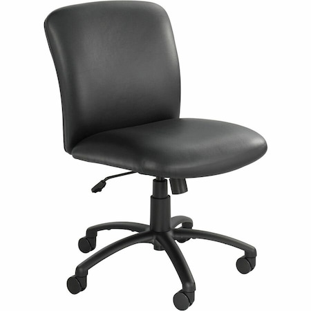 Safco Uber Task Chair, Black Seat, Seat: 20-3/4" L 40-1/2" H, Vinyl Seat 3491BV
