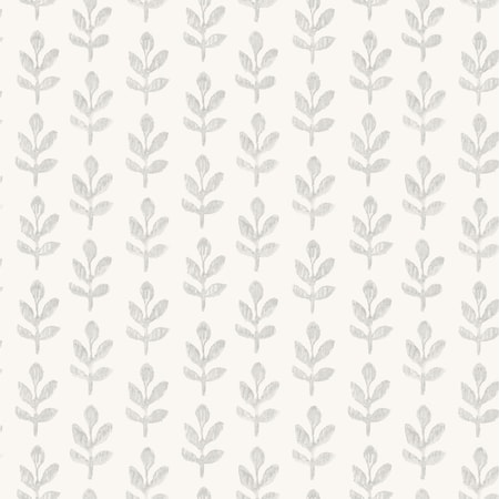 Chesapeake Whiskers Light Grey Leaf Wallpaper 3123-13842