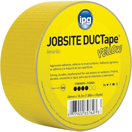 Intertape DUCTape 1.88'' x 20 Yd. General Purpose Duct Tape Yellow 6720YEL