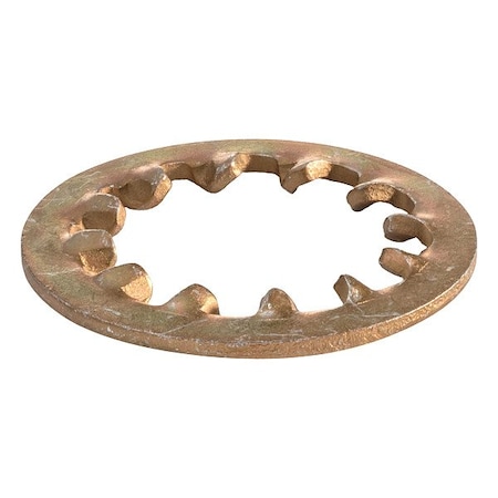 Zoro Select Tooth Lock Washer, For Screw Size 5/16 in Steel, Cadmium-Plated Finish, 25 PK ZLWSH-237
