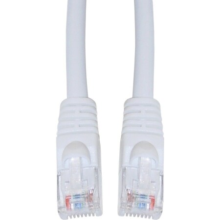 Cable Wholesale Cat5e White Copper Ethernet Patch Cable, Snagless/Molded Boot, POE Compliant, 5 foot 10X6-09105