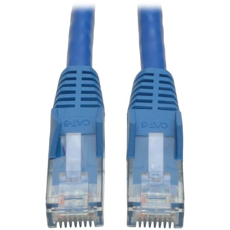 Eaton Tripp Lite Series Cat6 Gigabit Snagless Molded UTP Ethernet Cable RJ45 M/M, PoE, Blue, 30 ft. N201-030-BL