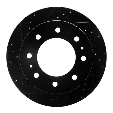 Dynamic Friction Co DFC Brake Rotor - Drilled and Slotted - Black 633-48061L