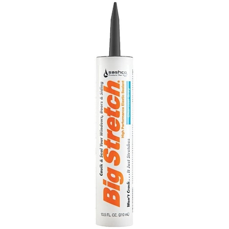 Big Stretch Elastomeric Sealant, Charcoal Gray, 4 to 5 days Curing, 40 to 120 deg F, 10.5 oz 10084