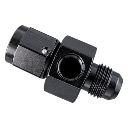 Fragola 495006-BL -8 AN Male to -8 AN Female Gauge Adapter Fitting - Black FRG495006-BL