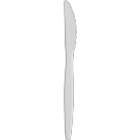 Dixie Plastic Cutlery, Mediumweight Knife, White, 1000PK PKM21