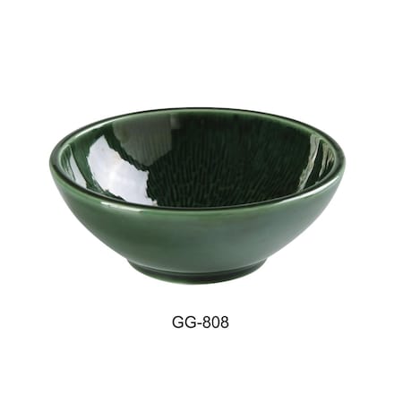 Yanco 32 oz Green Gem Noodle Bowl, Green - 8.125 x 2.625 in., 12PK GG-808