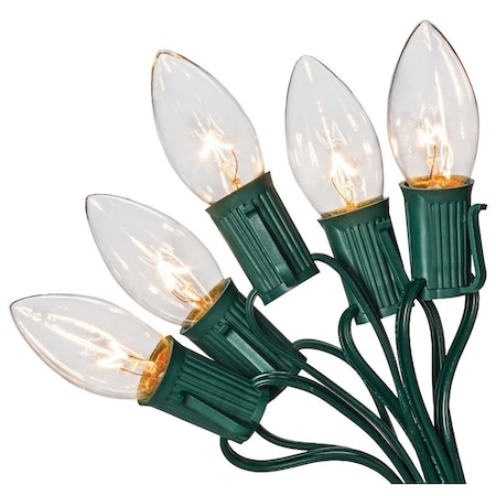 Santas Forest Light Set, 120 V, 175 W, 25Lamp, C9 Lamp, Clear Lamp, 3000 hr Average Life 03221/U00Z142A