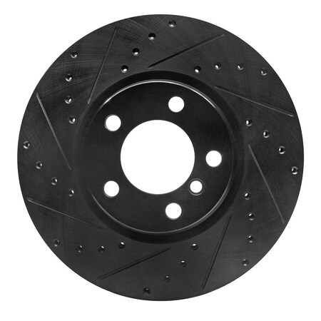Dynamic Friction Co DFC Brake Rotor - Drilled and Slotted - Black 633-31121L