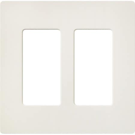 Lutron Designer Wall Plates, Number of Gangs: 2 Thermoset, Satin Finish, Biscuit SC-2-BI