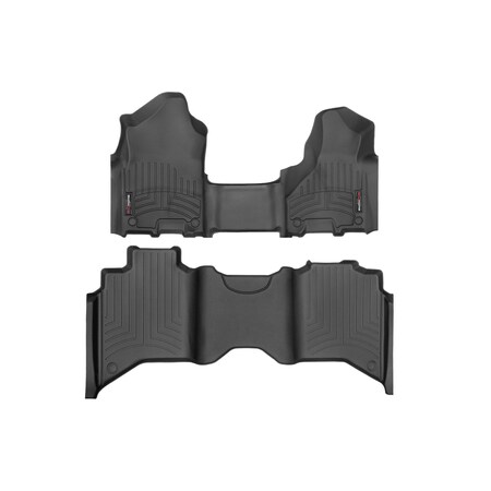 Weathertech Black, Front and Rear Floorliners Over The Hump 4415711-4415456
