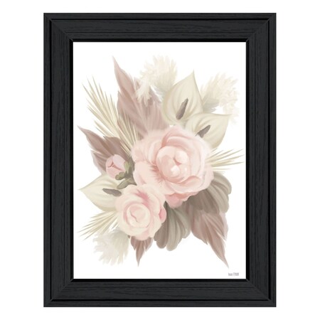 Homeroots BOHEMIAN BOUQUET Black Framed Print Wall Art 529882