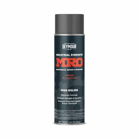 Seymour Midwest MRO Industrial High-Solids Spray Paint, Aluminum, 16 oz, 3PK 6201411-3