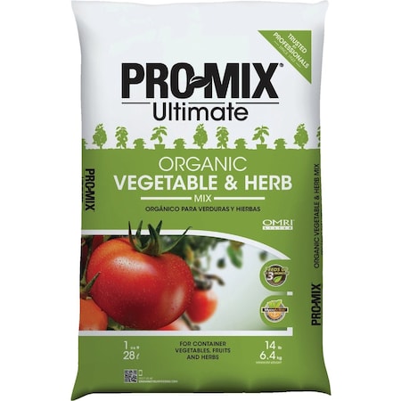 Pro Mix Pro-Mix Ultimate 1 Cu. ' 14-1/2 Lb. Container Vegetables & Herbs Garden Soil 1010051RG