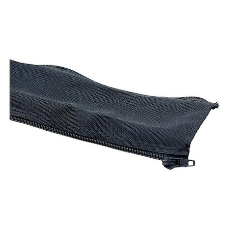 Electriduct Braided Braided Sleeving, 1 1/4 in Inside Dia., 25 ft, Polyester, Black BS-ZIPPER-125-25-BK
