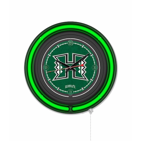 Holland Bar Stool University of Hawaii 15 Double Neon Wall Clock Clk15BK