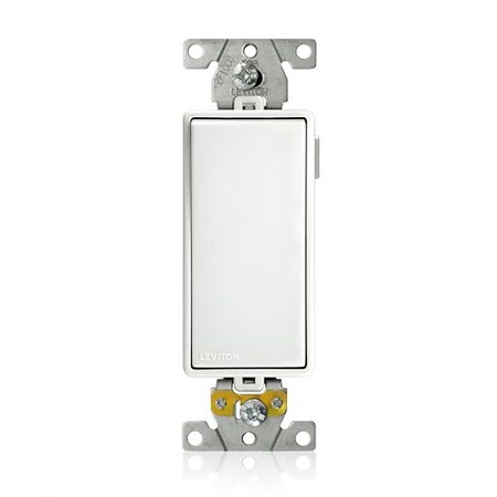 Leviton Wall Switch, 1/2 hp, Rocker, 15 A, White M5691-W
