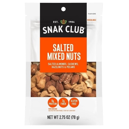 Snak Club CSU29174 Mixed Nuts, Salted Flavor, 2.75 oz 700541