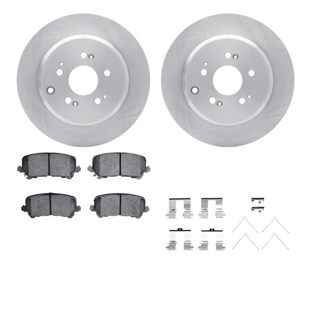 Dynamic Friction Co DFC Brake Rotor with 5000 Brake Pads and Hardware Kit 6512-59423